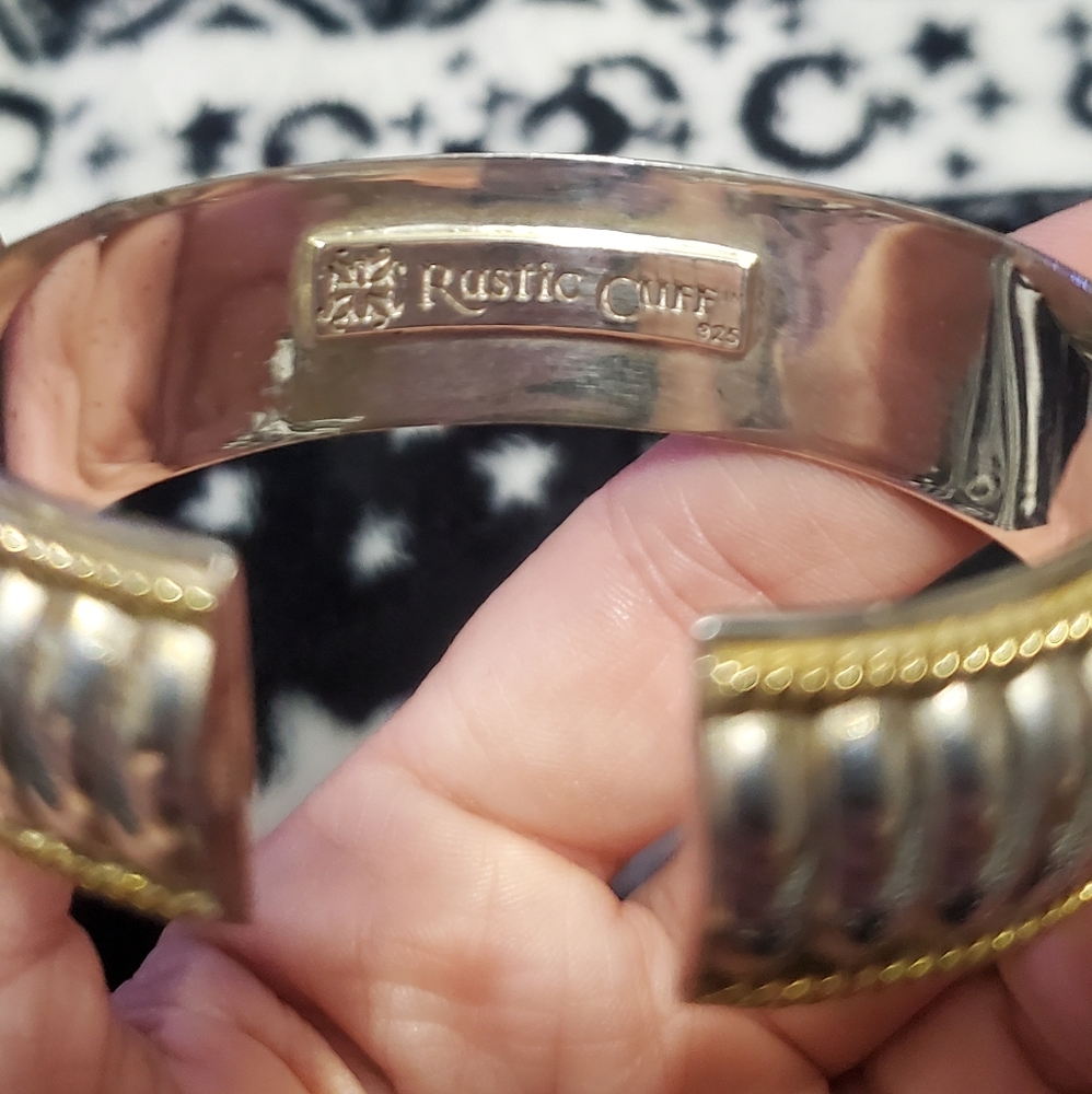 Rustic Cuff 925 Bracelet - Picture 2 of 3